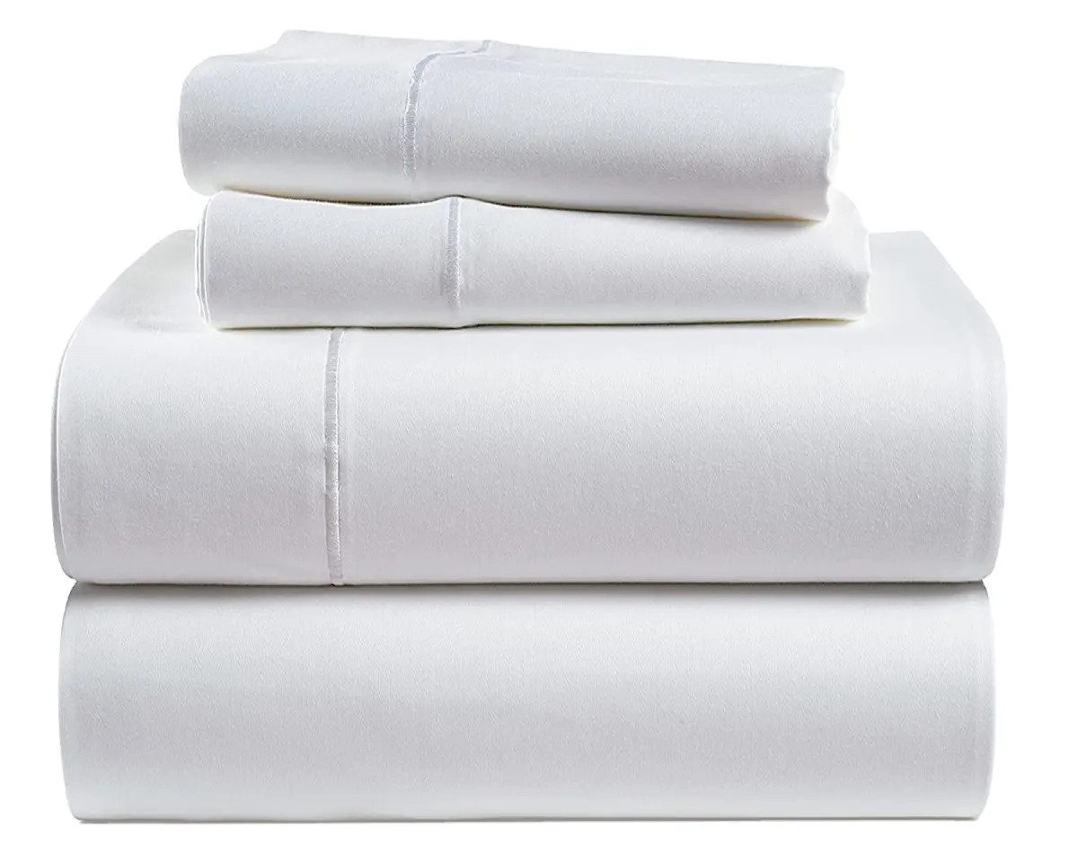 100% Egyptian Cotton Bed Sheets - 1000 Thread Count 4-Piece White King Sheets Set Long Staple Cotton Bedding Sheets Sateen Weave