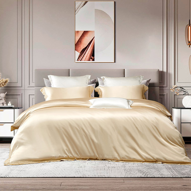 Both Side Grade 6A Seamless 100% Silk Bedding Sets Queen King Sizes