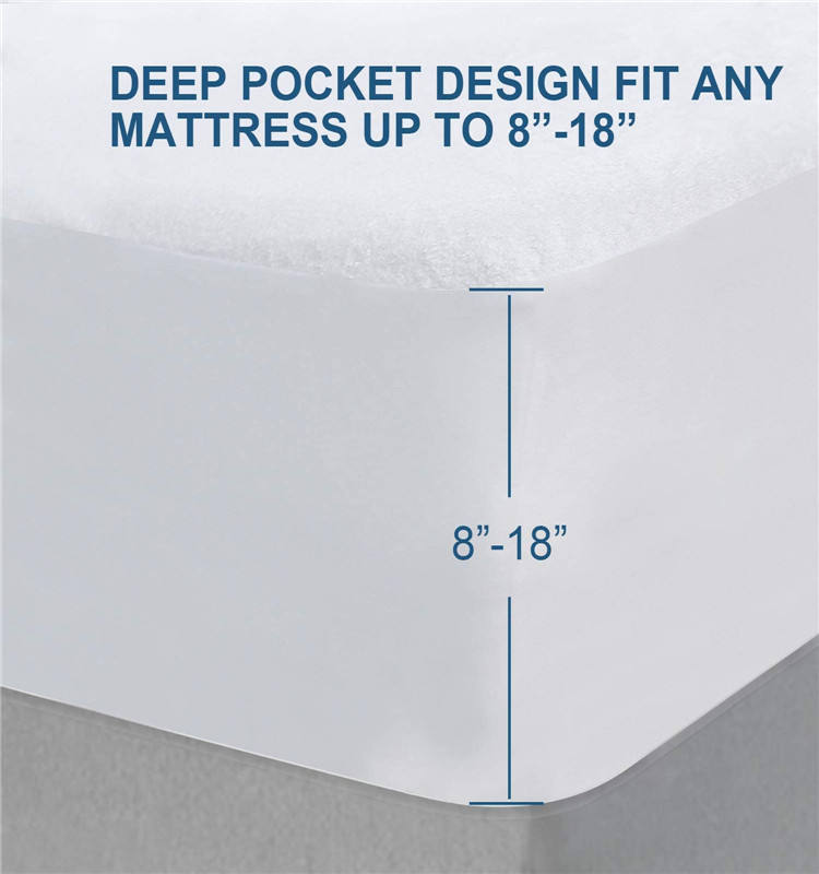 Mattress Protector Terry towel Premium Hypoallergenic 100% Waterproof Mattress Cover Protector