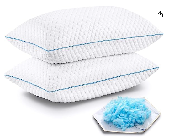 Cooling Pillow, Memory Foam Pillows, Gel Infused Cool Pillow, Adjustable Pillows