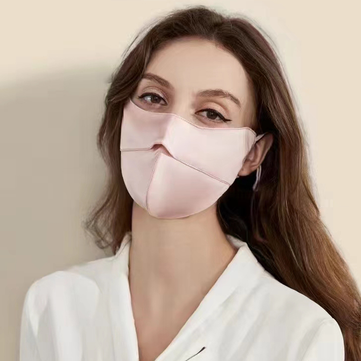 UV Proof Face Veil 100% 6A Mulberry Silk Sun Protection Face Mask