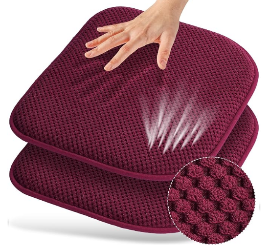 Chair Seat Pad Memory Foam Pads Honeycomb Pattern Slip Non Skid Rubber Back Rounded Seat Cushion Cheap Factory Price