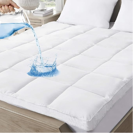 Alternative Filling Top Mattress Topper Cover Quilted Fitted Bed Protector Cotton Waterproof Mattress Pad