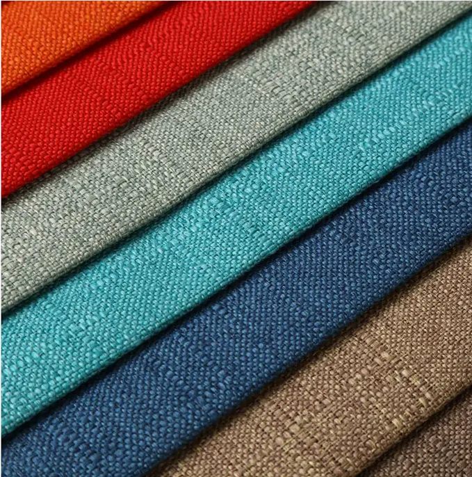 Hometextile 100% Polyester Linen Look Upholstery Fabric Linen Fabric Wholesale