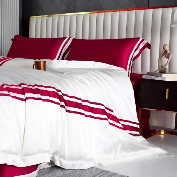 Top Quality Luxury Bedding Soft 100% Mllberry Silk Bed Sheets Wholesale 25mm